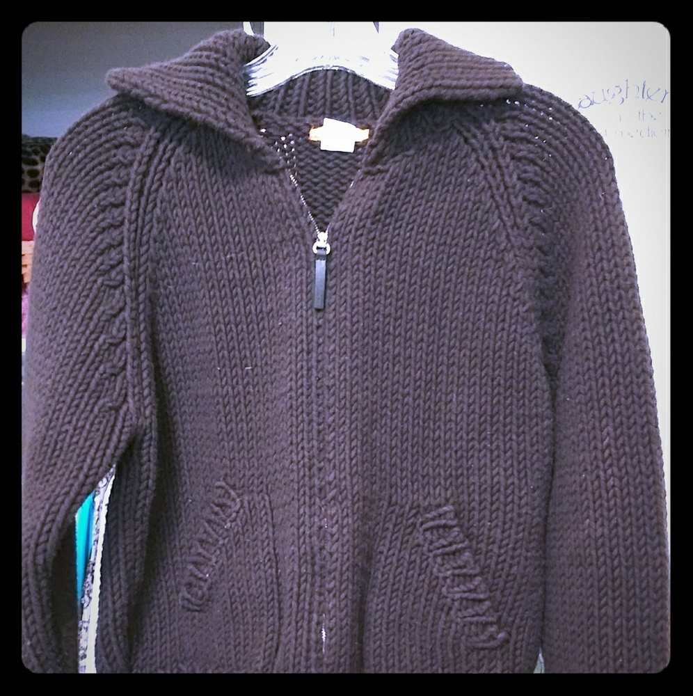 J.Crew zipper up cotton thick sweater